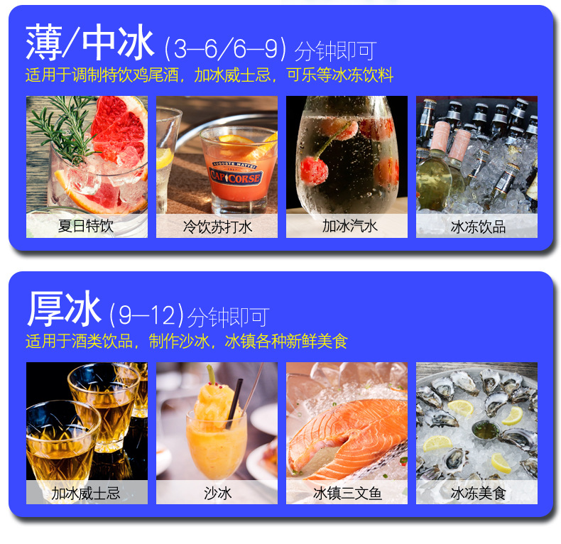 乐创商用制冰机全自动方块冰机冰颗奶茶店酒吧KTV大型55/80kg公斤