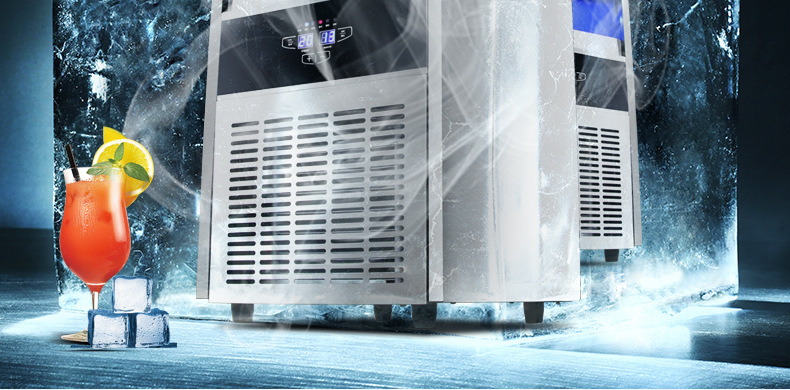 乐创商用制冰机全自动方块冰机冰颗奶茶店酒吧KTV大型