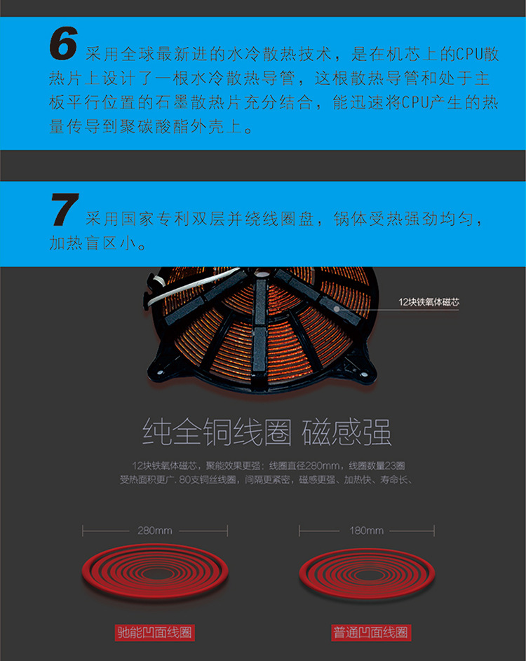 驰能商用台式铁板烧定时定温电磁炉铁板烧温控探头8kw铁板烧厂家