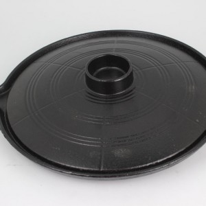 圆形漏油铁板烧烤盘 家用韩式日式 调料杯烤肉盘卡式炉 商用大号