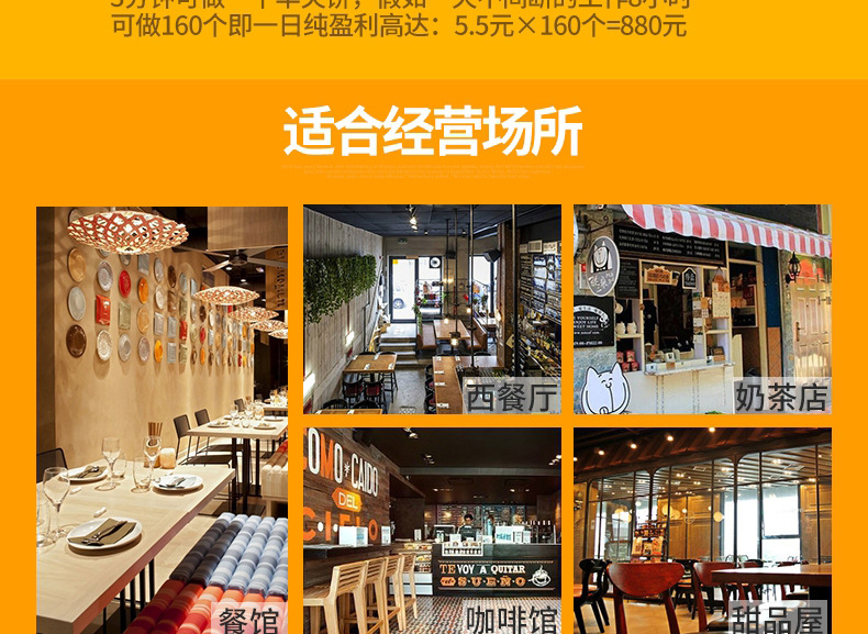 乐创华夫饼机商用旋转松饼机咖啡店烤饼格子饼电热翻转华夫炉