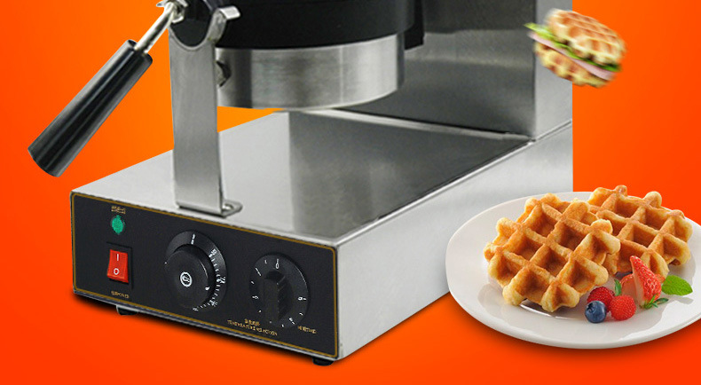 乐创华夫炉商用旋转松饼机咖啡店可丽格子饼电热翻转家用华夫饼机