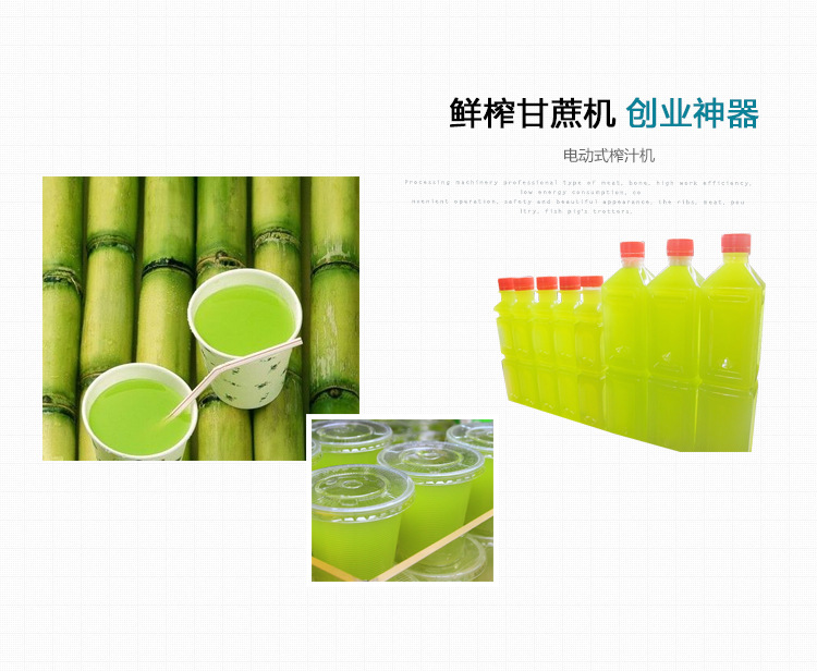 千家汇QJH-L100A 商用豪华台式甘蔗榨汁 定制电动三棍甘蔗榨汁机