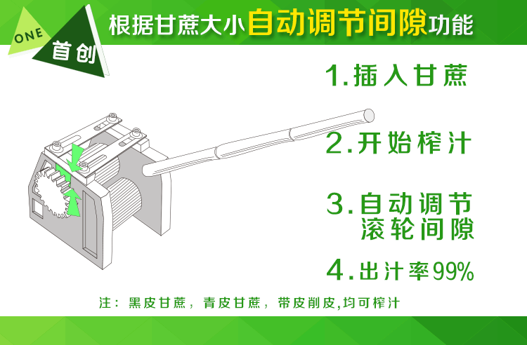 乐创台式电动甘蔗机 不锈钢甘蔗榨汁机榨甘蔗汁压榨机商用带电瓶