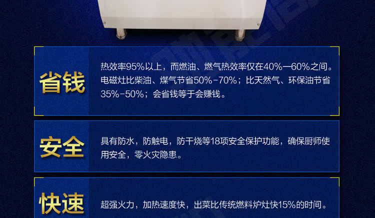 驰能商用电磁炉立式多功能电磁煮面机4孔20KW组合煮面炉六头定制