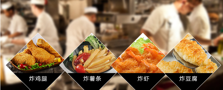 电炸炉 单缸特缤加厚大6L家用薯条薯塔机炸鸡炉油炸炉 油炸锅商用