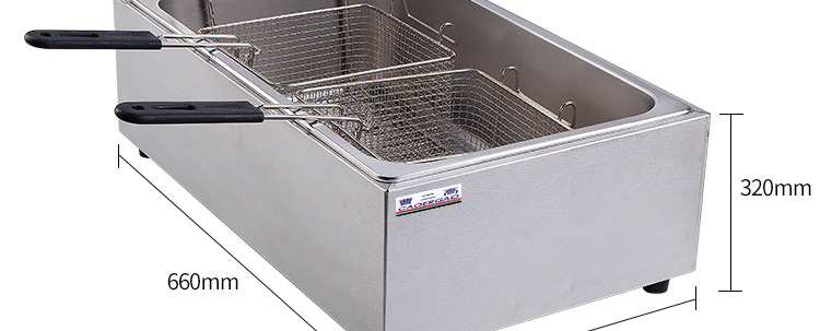 电炸炉 单缸特缤加厚大6L家用薯条薯塔机炸鸡炉油炸炉 油炸锅商用