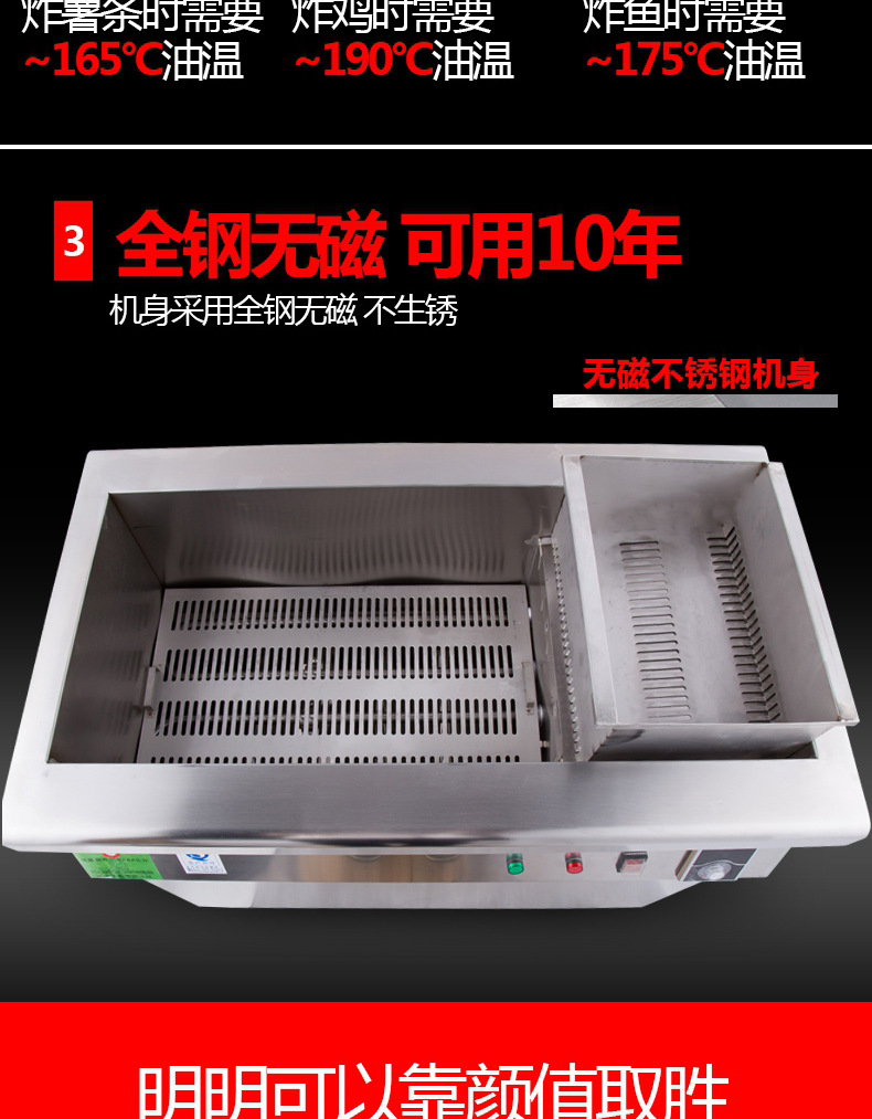 乐创商用油炸锅单缸油水分离大容量油条炸鸡电炸炉电炸机煤气炸锅