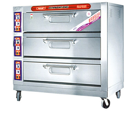 新南方YXX-90A商用燃气烘炉 三层九盘燃气烘炉 披萨面包 食品烘炉