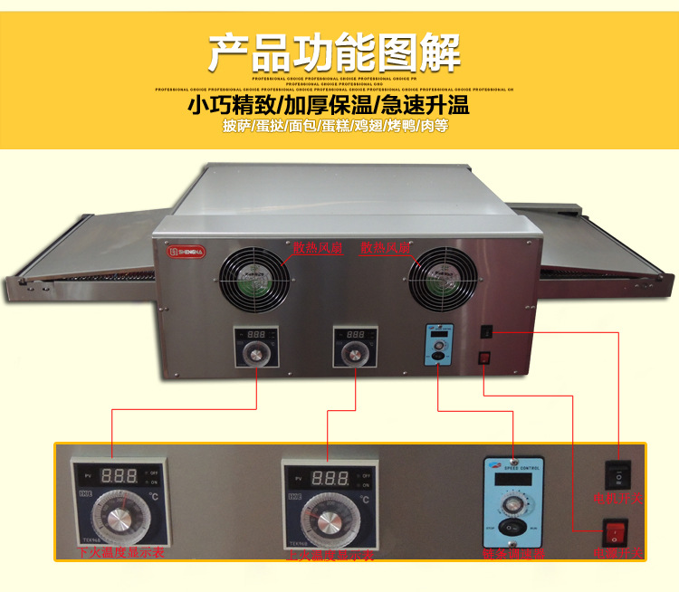 商用大型SEP-32电热履带式比萨炉烤箱 电链条式32寸披萨炉 烘焙炉