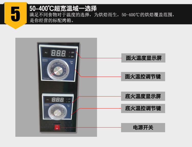 昆粤SEP-2-6双层披萨烤箱 台式烤炉蛋糕面包烘焙电烤箱商用比萨炉