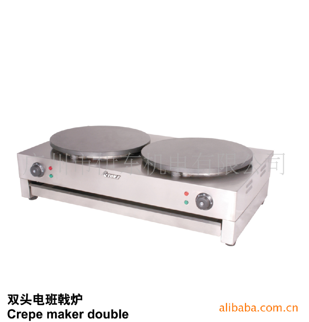 广州伊东ET-BJ-2商用双头电热班戟炉 可丽饼炉 烧饼炉 不绣钢机身