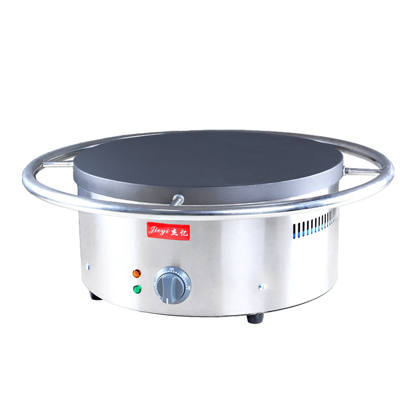 杰亿FY-45商用电热旋转圆形班戟炉烤饼机可丽饼机煎饼鏊子设备