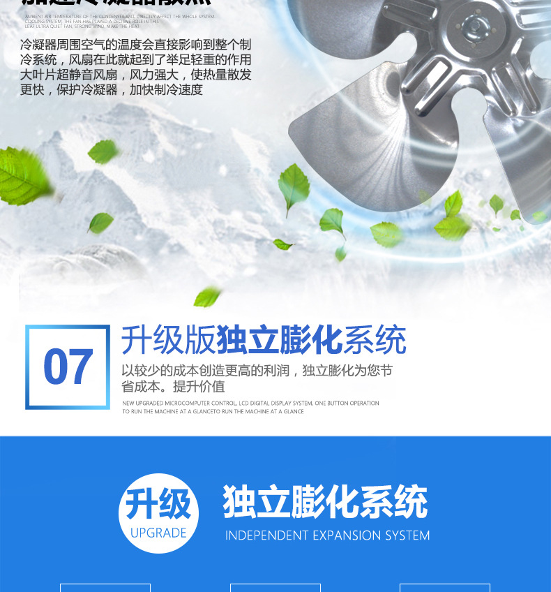 浩博冰淇淋机商用全不锈钢软质冰激凌机器三色甜蛋筒雪糕机全自动