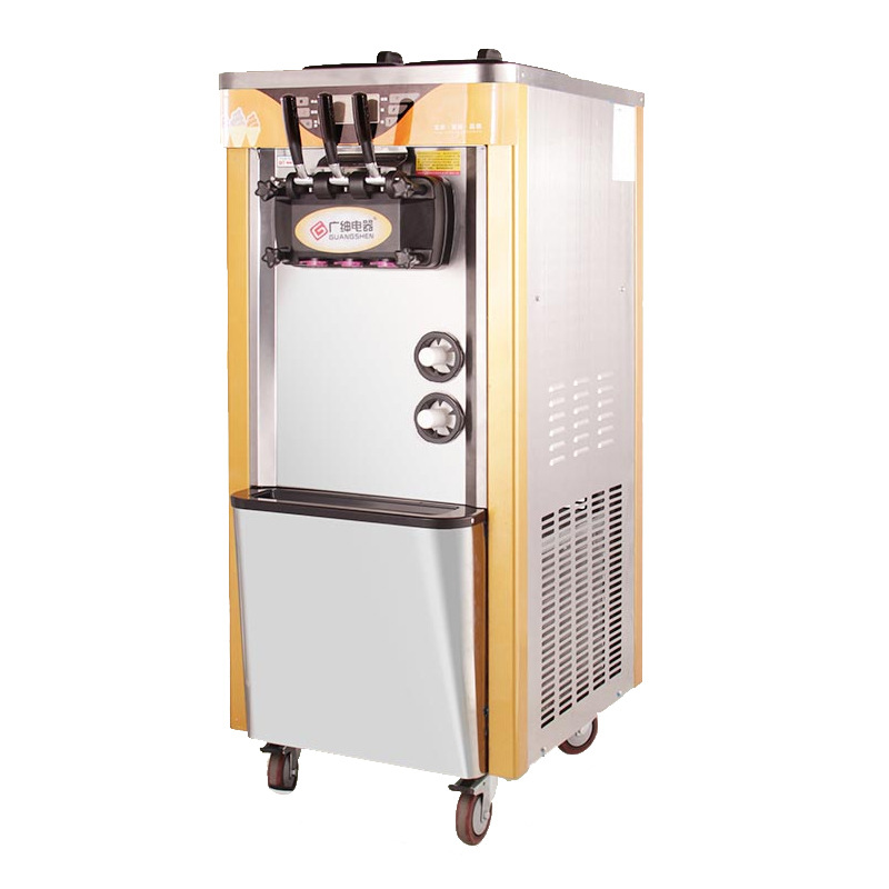 广绅商用冰激淋机全自动冰激凌机三色圣代软质冰激淋机触屏雪糕机
