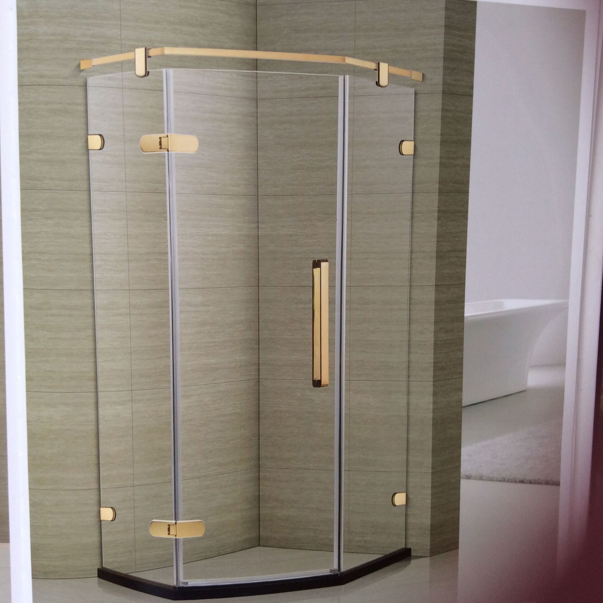 新款简易整体浴室淋浴房 酒店 公寓 楼盘 工程不锈钢隔断淋浴房
