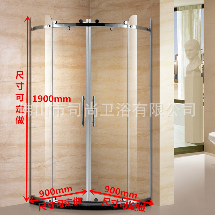 非标订做酒店整体卫生间304不锈钢淋浴房 shower door S6046