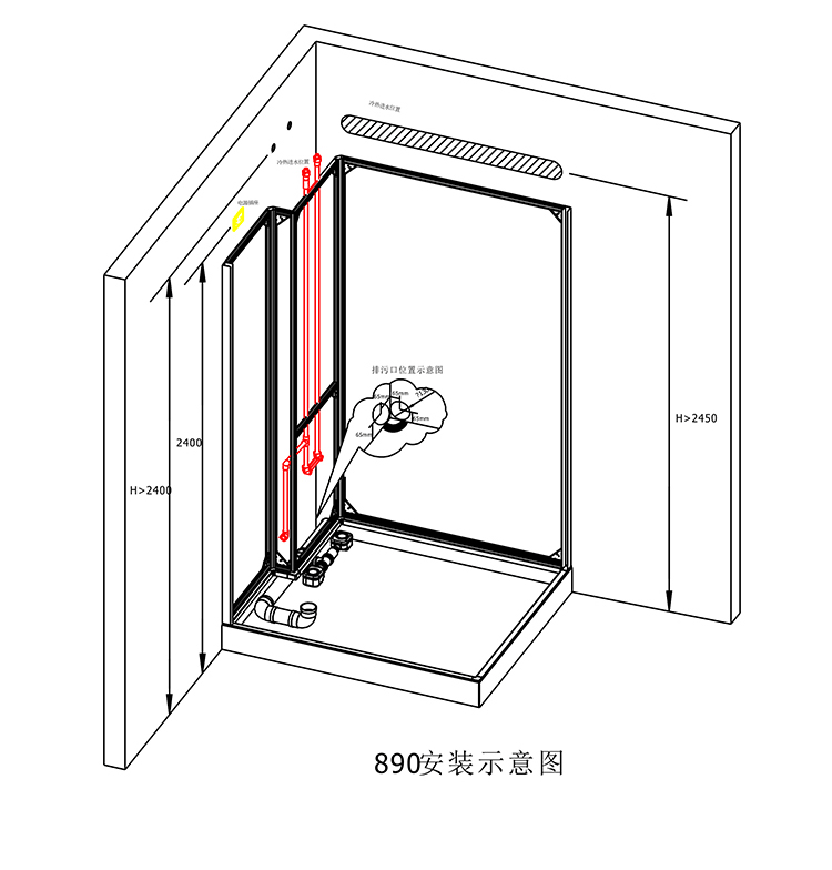 厂家直销整体卫生间集成一体式卫浴淋浴房一体式卫浴宾馆酒店医院