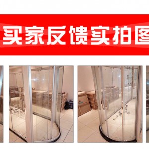 不锈钢简易淋浴房 酒店方形钢化玻璃整体卫浴房 浴室隔断屏风定制