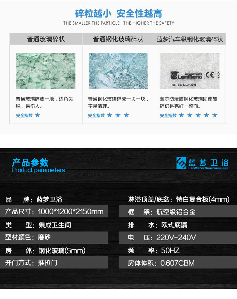 酒店整体卫生间集成整体浴室一体式卫生间淋浴房组合定制厕所浴室