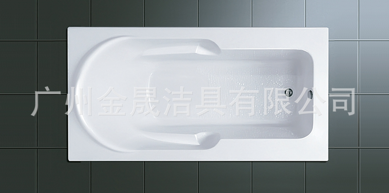 KINGSUN嵌入式浴缸1.5米工程酒店家用亚克力大浴盆白色泡澡盆