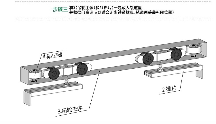 厂家批发不锈钢吊轮 欧式实木移门 推拉滑轮批发 门窗小五金配件