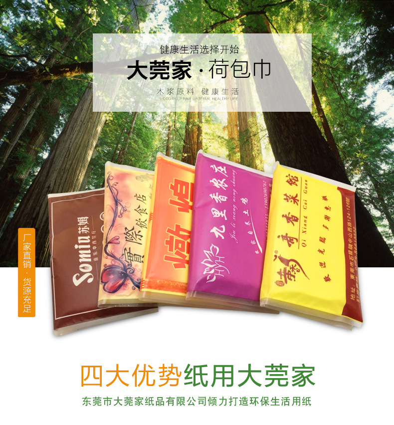 厂家批发饭店荷包纸巾酒店钱夹式餐巾纸创意面巾纸纯木浆纸可定做