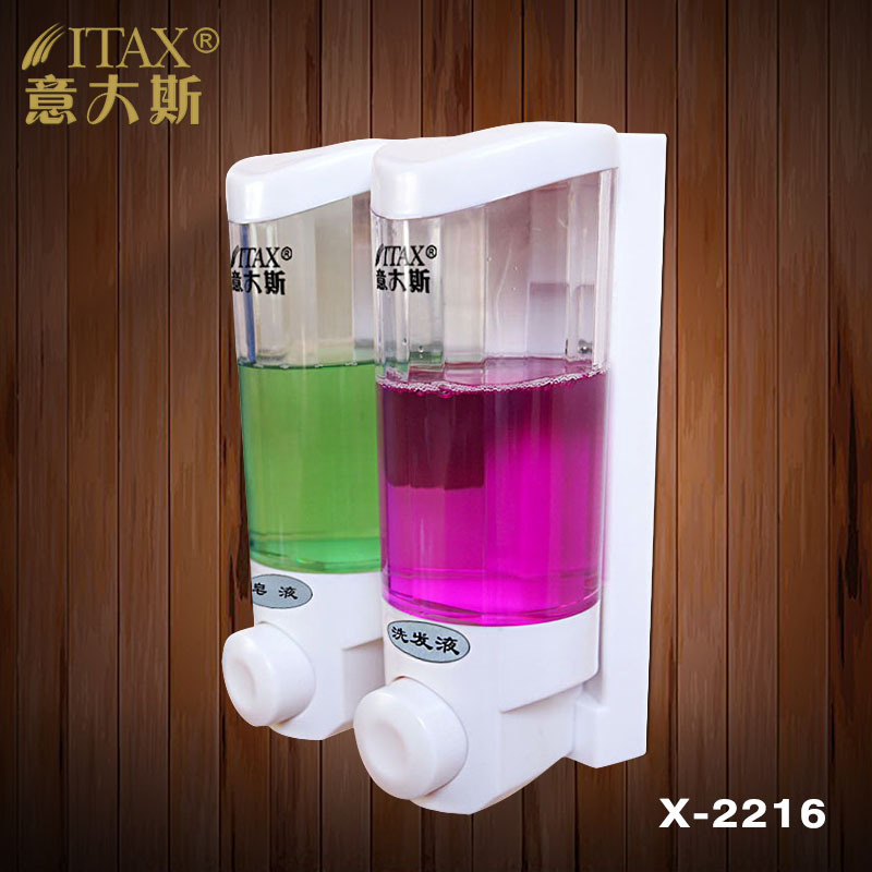 酒店单头透明塑料手动皂液器壁挂式洗手液给液器