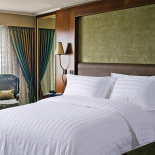 五星级宾馆酒店床上用品全棉床单被套枕套布草四件套南通生产批发