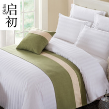 南通酒店床上用品 酒店宾馆布草四件套 客房床品纯棉缎条床单被套