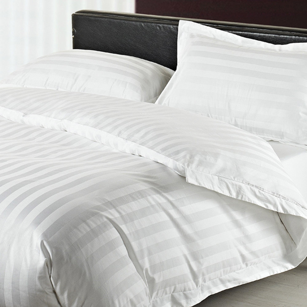 【远豪】宾馆床上用品 酒店床品 客房布草 加厚缎条四件套 可定制