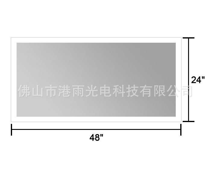 供应创意时尚浴室防雾水银镜 酒店卫生间镜 带时间触摸LED镜