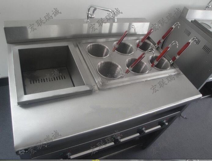 电热6+1型组合式煮面炉 商用煮面机 麻辣烫机带汤锅