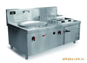 喜达客IND-T-BHE33商用电磁炒蒸煮一体组合炉-锅灶|蒸柜|煲仔炉