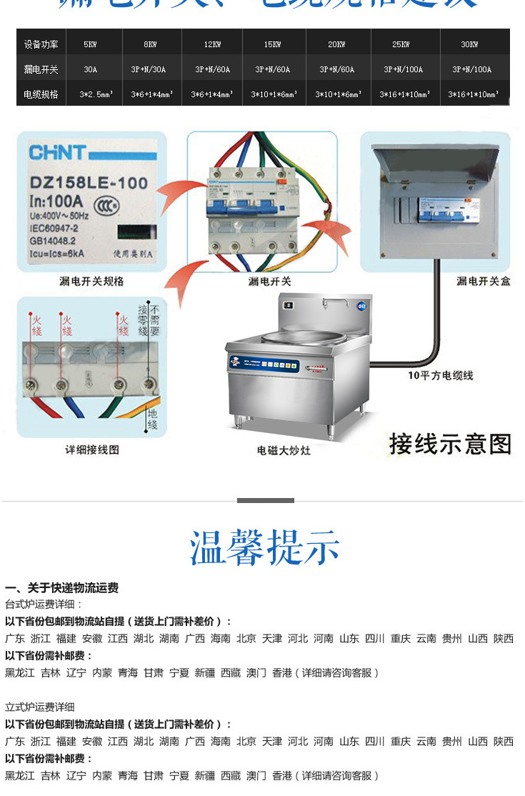 卓旺商用电磁炉小炒炉单头单尾大功率炒菜炉不锈钢厨房电磁灶批发