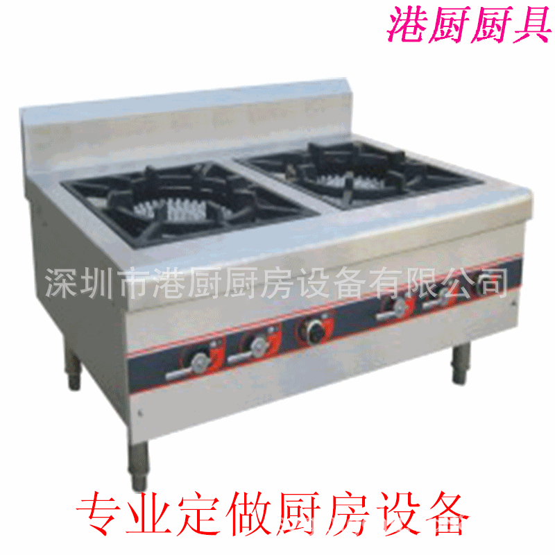 专业定制 不锈钢双头煲汤灶 煲汤炉 双眼低汤灶 双眼燃气低汤炉