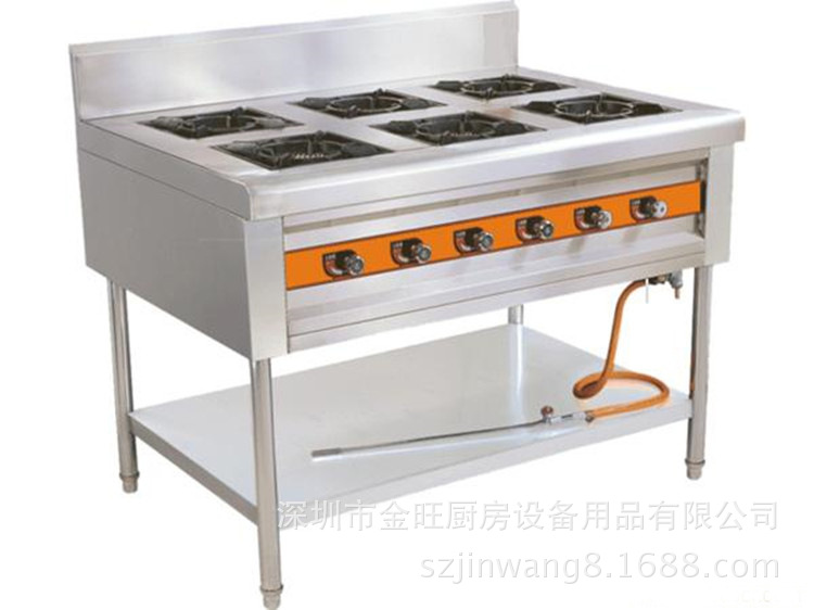 厂家直销燃气六头煲仔炉 商用厨房设备 不锈钢煲汤炉灶