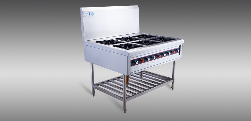 国厨 燃气六头煲仔炉 定做食堂厨房炒炉 商用厨房设备