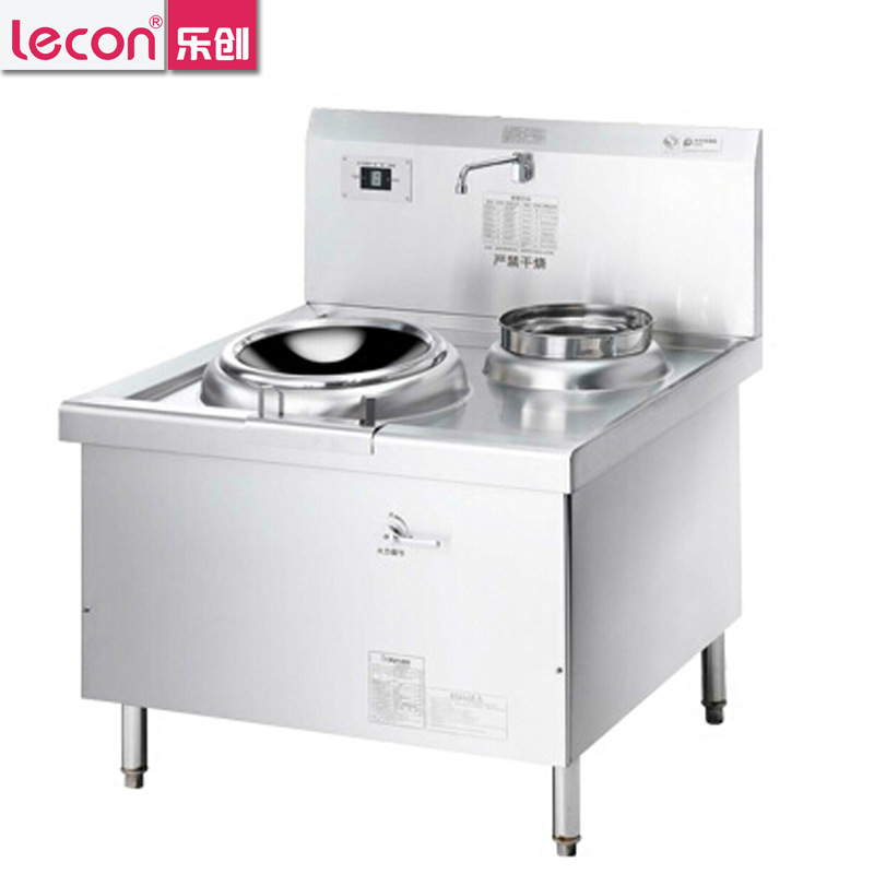 Lecon/乐创单头单尾小炒灶电磁炉灶大功率商用电磁炉12KW15KW炒炉