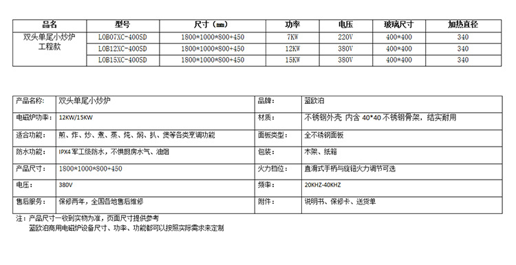 双头单尾小炒炉大功率电磁炉食堂节能炒炉