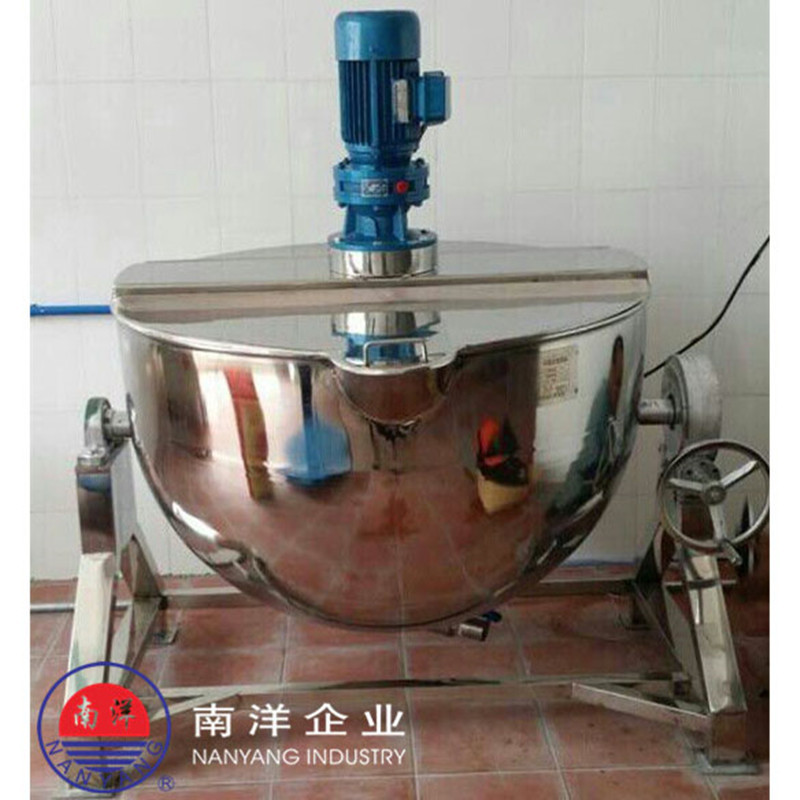 不锈钢煮锅可倾式蒸汽蒸饭夹层锅煮豆锅炊事设备厨房炒菜设备厂家
