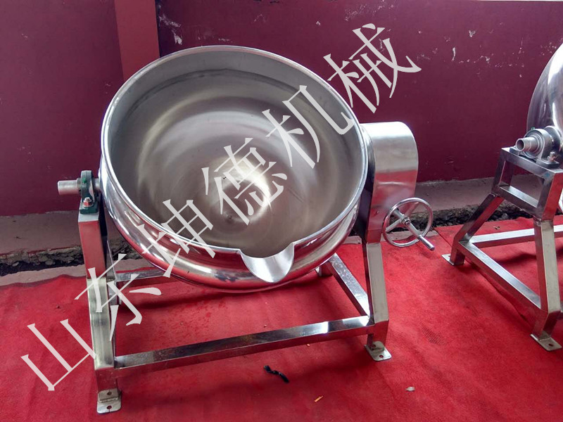 不锈钢煮锅可倾式带搅拌夹层锅煮豆锅炊事设备厨房炒菜食品机械