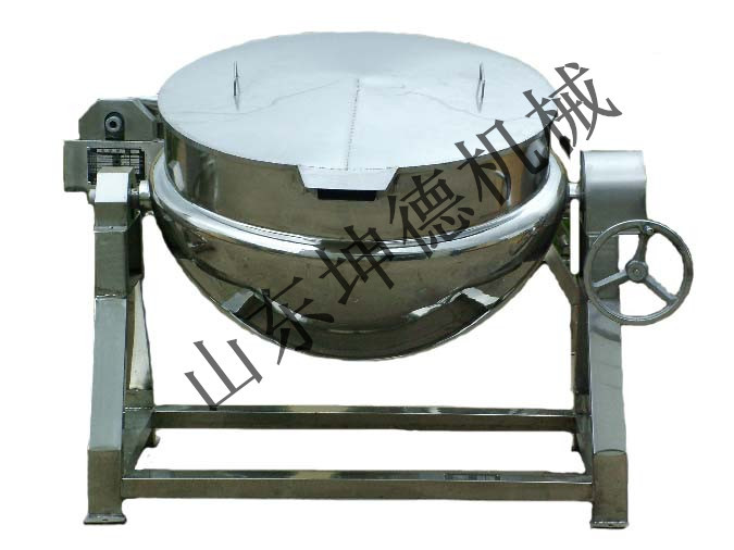 不锈钢煮锅可倾式带搅拌夹层锅煮豆锅炊事设备厨房炒菜食品机械