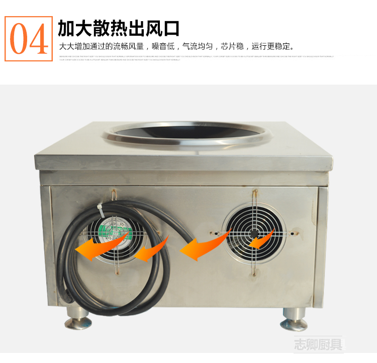 台式凹形炉大功率电磁炉商用炒炉酒店用品6/8/12/15KW