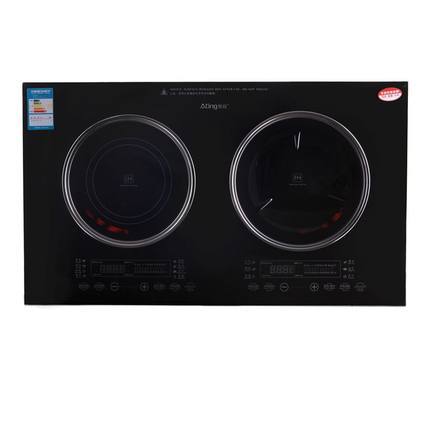 Ating/爱庭 IHJ35K嵌入式双头电磁炉大功率触屏家用炒菜火锅凹面