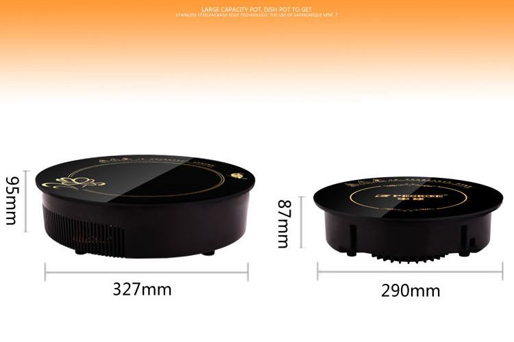 特价批发 商用线控火锅专用电磁炉圆形镶嵌入式3000W触摸288MM