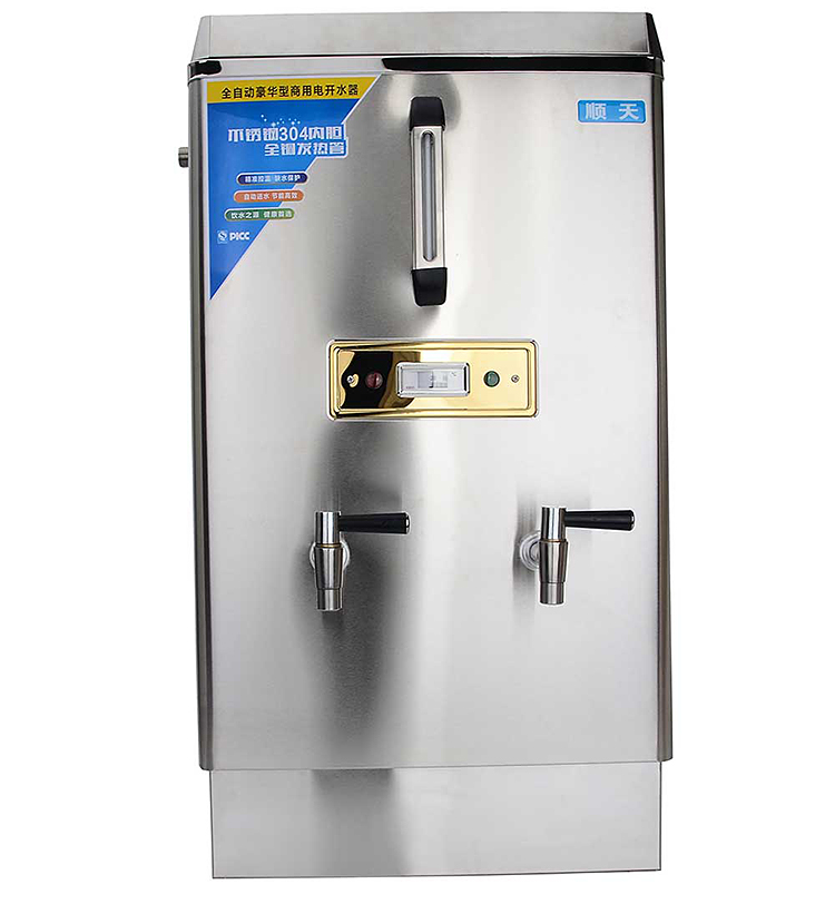 顺天全自动电热开水器商用12KW大型不锈钢烧水器100L立式饮水机器