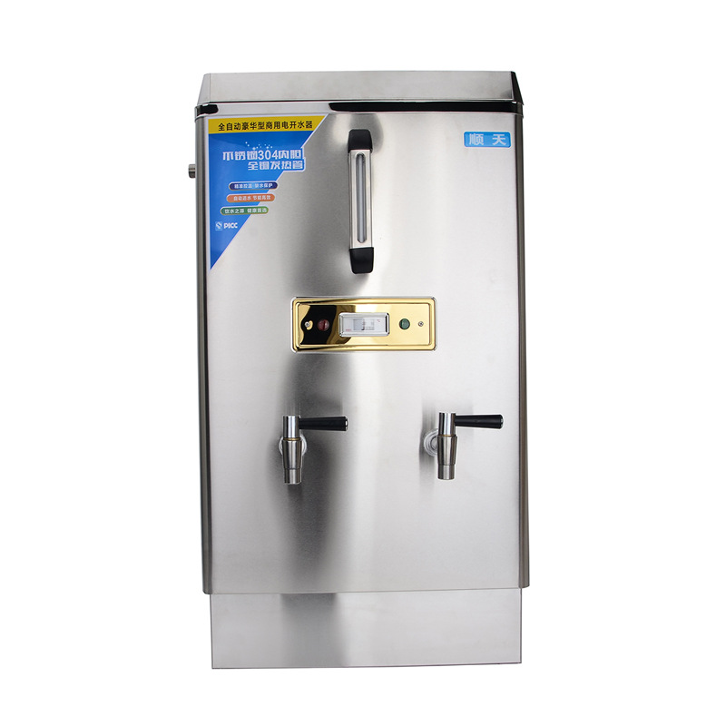 顺天全自动电热开水器商用12KW大型不锈钢烧水器100L立式饮水机器