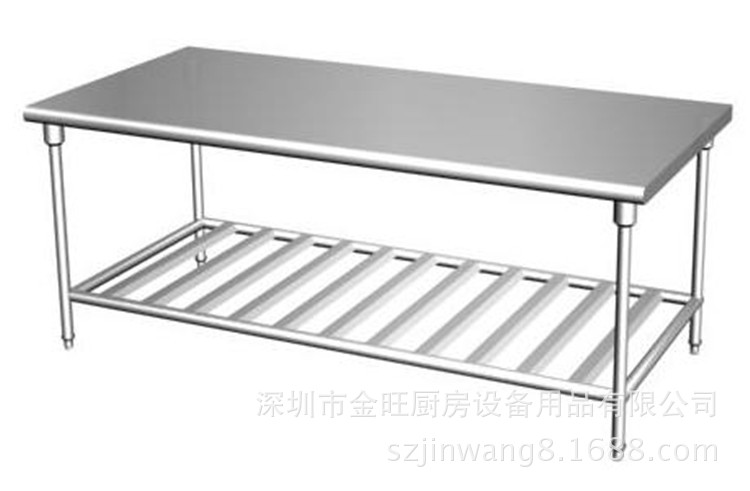 厂家直销不锈钢双层工作台 打荷台 厨房操作台 拆装式工作台定做