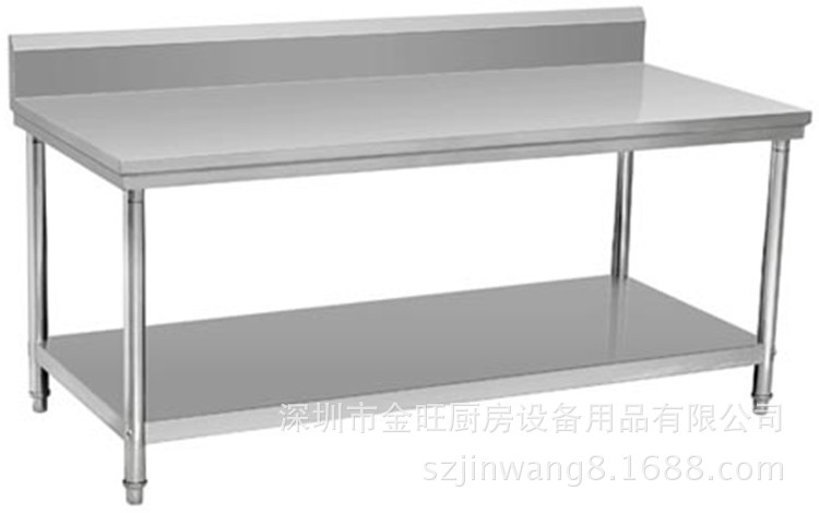 厂家直销不锈钢双层工作台 打荷台 厨房操作台 拆装式工作台定做